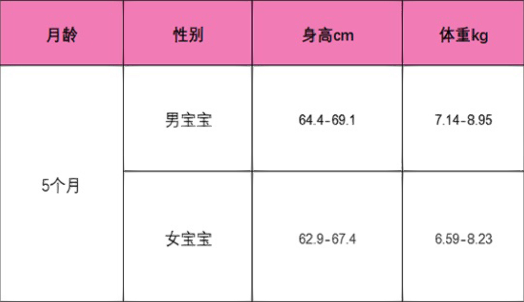 五个月的宝宝体重，成长发育的关键指标